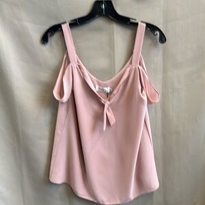 NWT Space 46 Boutique Blush Tie Front Cami Blouse Size Small